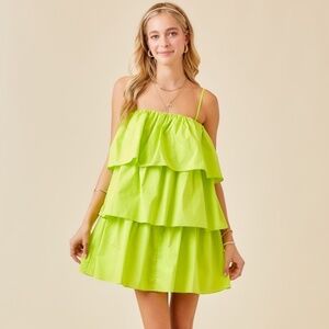 FLOUNCE TIERED RUFFLE DRESS